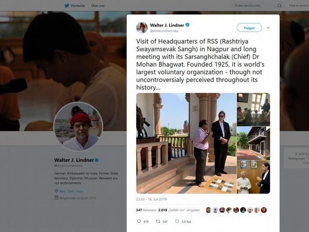 Kunjungi Organisasi Pemuja Hitler, Dubes Jerman untuk India Picu Kontroversi Kunjungi Organisasi Pemuja Hitler, Dubes Jerman untuk India Picu Kontroversi