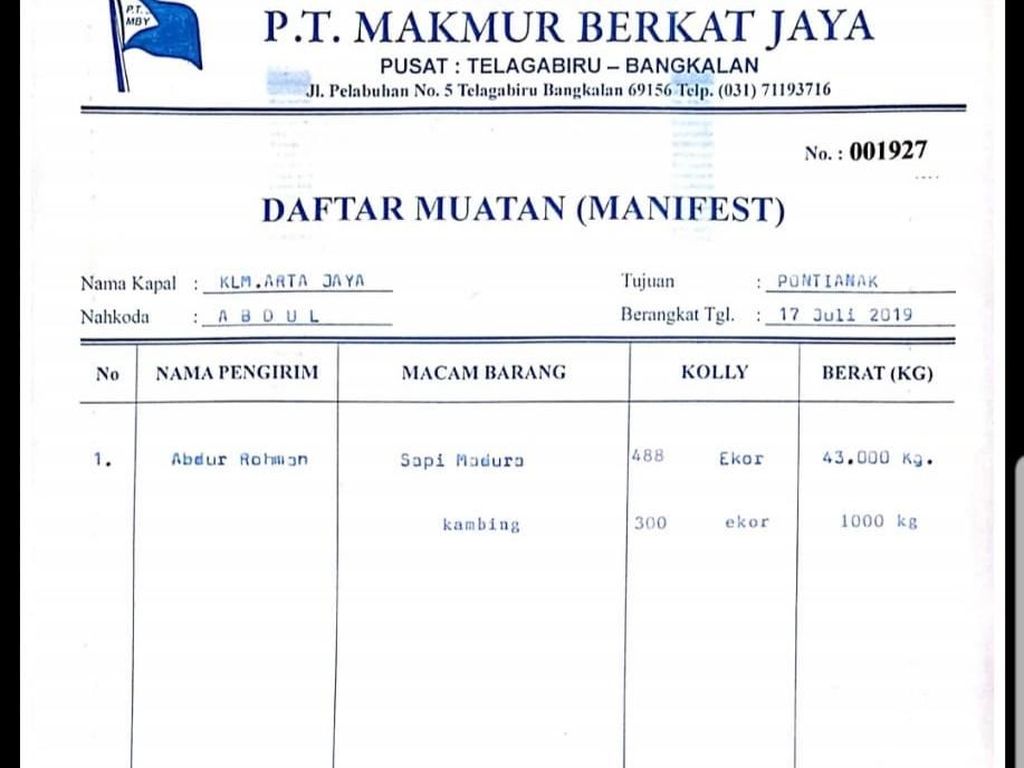 Kapal Muat 300 Kambing dan 488 Sapi Tenggelam, 1 Penumpang Hilang Kapal Muat 300 Kambing dan 488 Sapi Tenggelam, 1 Penumpang Hilang