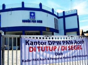 Protes DPP, Pengurus DPW PAN Banda Aceh Segel Kantor Sendiri