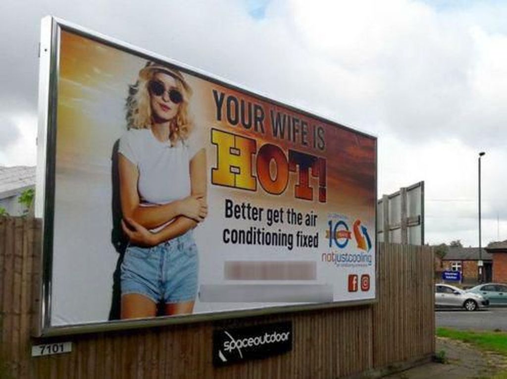 Iklan AC Dikecam karena Tampilkan Tulisan Seksis Your Wife Is Hot Iklan AC Dikecam karena Tampilkan Tulisan Seksis Your Wife Is Hot