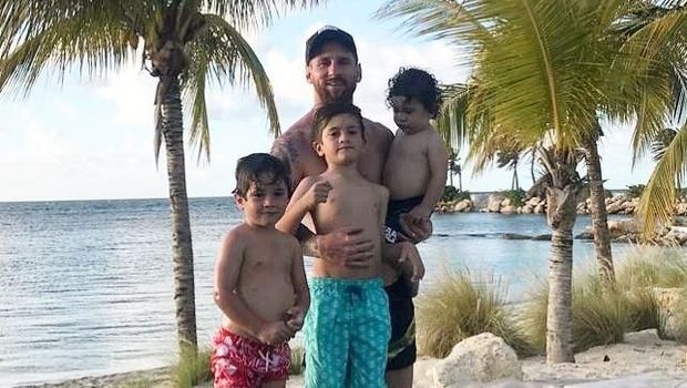Messi dan ketiga putranya