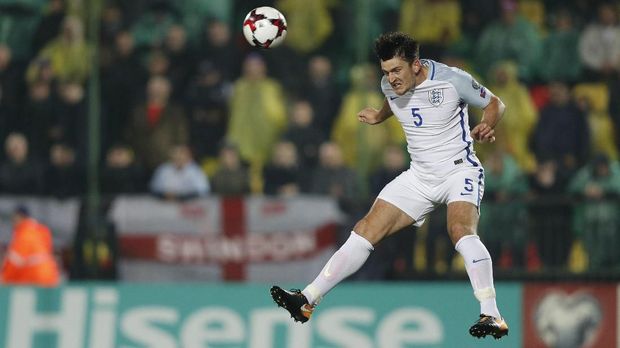 Harry Maguire bersinar di Piala Dunia 2018.