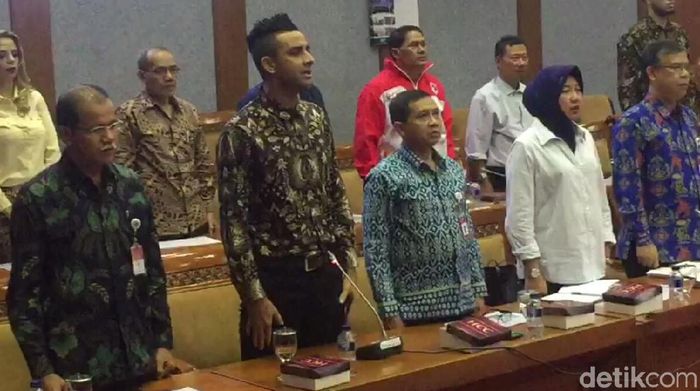 Otavio Dutra melakukan kunjungan ke Komisi X DPR RI. (Foto: Amalia Dwi Septi/detikSport) Otavio Dutra melakukan kunjungan ke Komisi X DPR RI. (Foto: Amalia Dwi Septi/detikSport)