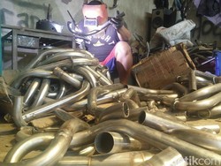 Polisi Sita 180 Knalpot Creampie Palsu dari Pengepul di Purbalingga