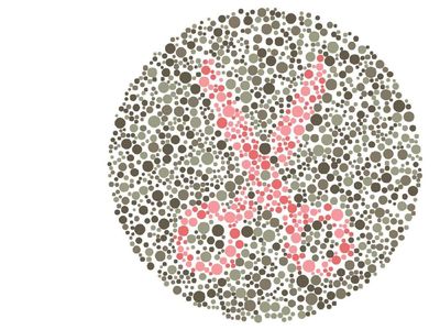 Tes Buta Warna, Bisakah Menemukan Gunting dalam Gambar Ini?