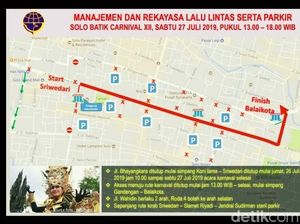 Ada Solo Batik Carnival, Jalan Slamet Riyadi Besok Ditutup 5 Jam