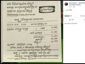 Dikira Bahasa Thailand, Struk Belanja yang Viral Ini Pakai Aksara Jawa Dikira Bahasa Thailand, Struk Belanja yang Viral Ini Pakai Aksara Jawa