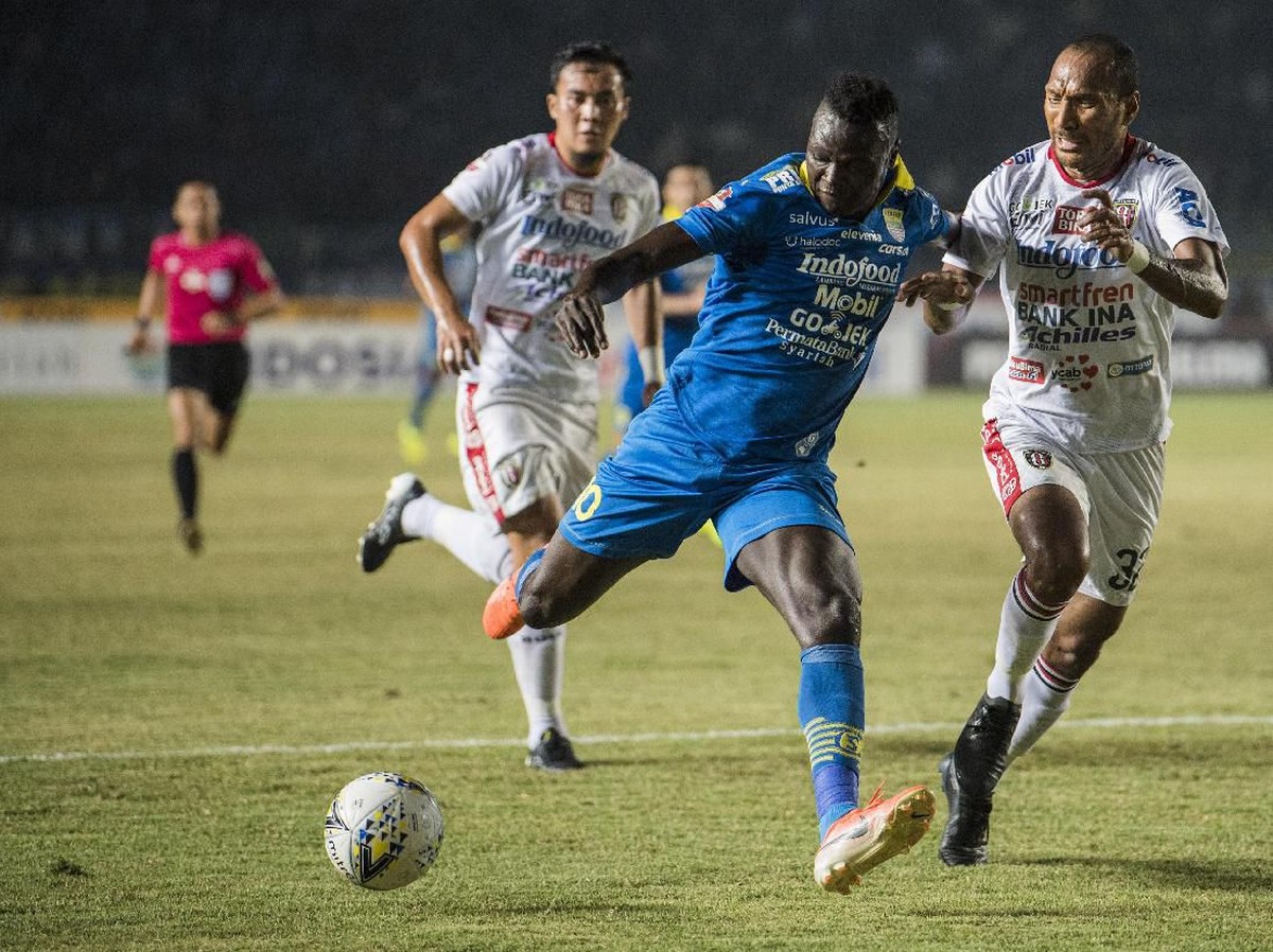 Persib bandung kalah 0-2 dari Bali United di lanjutan Liga 1 2019. (Foto: ANTARA FOTO/M Agung Rajasa)