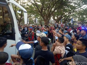 Tegang! Bus Persija Dilempari di Stadion Mattoanging Makassar