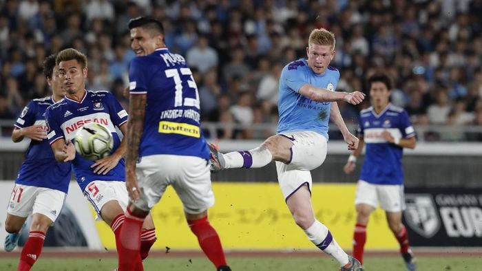 Kevin De Bruyne merasa Manchester City hanya butuh 85 angka untuk menjuarai Liga Inggris (Foto: Shuji Kajiyama/AP Photo) Kevin De Bruyne merasa Manchester City hanya butuh 85 angka untuk menjuarai Liga Inggris (Foto: Shuji Kajiyama/AP Photo)