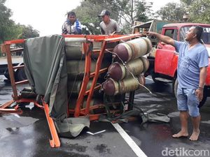 Kecelakaan yang Bikin Tabung CNG Bocor Disebabkan Sopir Truk Ngantuk
