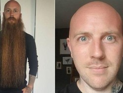 9 Tahun Tumbuhkan Janggut, Pria Ini Mencukurnya Demi Kegiatan Amal