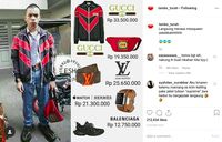 Unggahan barang-barang bermerek mahal milik Saaih Halilintar