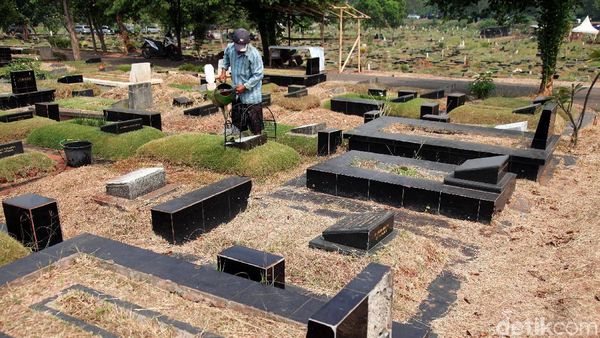 Kemarau, Rumput TPU Tanah Kusir Mengering dan Mati
