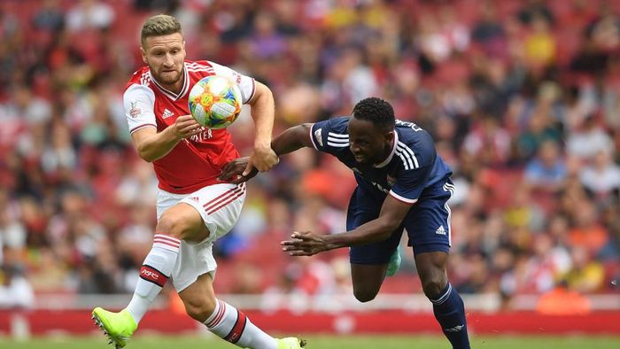 JUDI ONLINE Arsenal kalah 1-2 dari Olympique Lyonnais di Emirates Cup. (Foto: Michael Regan/Getty Images)