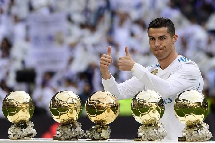 Cristiano Ronaldo ragu akan memenangi Ballon dOr keenam. (Foto: Pierre-Philippe Marcou / AFP)