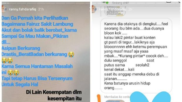 Instagram Story Ranny Fahd A Rafiq