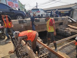 Perbaikan Jembatan Mampang Depok Diperkirakan Selesai dalam 2 Minggu
