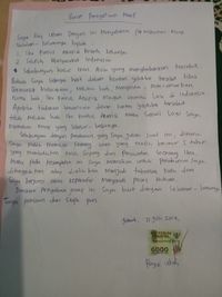 Surat permintaan maaf Rey Utami.