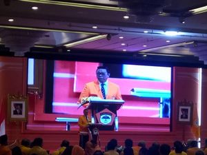 Disaksikan JK, Kosgoro Dukung Airlangga Jadi Ketum Golkar Lagi