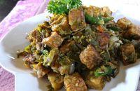 Resep masakan rumahan: oseng tempe dan teri cabe hijau.