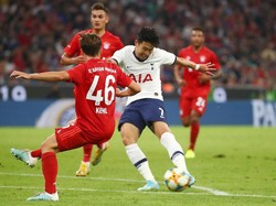 Tottenham dan Bayern bertemu di final turnamen pramusim bertajuk Audi Cup 2019. Dalam pertandingan di Allianz Arena, Kamis (1/8/2019) dini hari WIB, Tottenham dan Bayern bermain imbang 2-2 di waktu normal. Istimewa/Michael Dalder/Reuters.