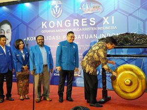 Luhut Hadiri Kongres GAMKI di Jakarta