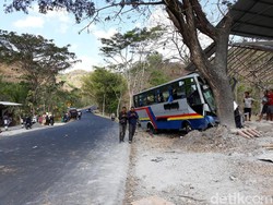 Usai Ditabrak Truk, Bus Hantam Pohon di Gunungkidul