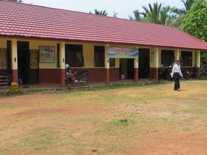 Spanduk Selamat Datang di SDN Nelayan Kalsel Viral di Medsos