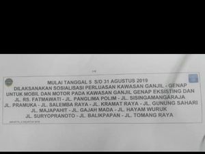 Beredar Info Ganjil Genap di Fatmawati-Salemba, Dishub: Tunggu Info Resmi Beredar Info Ganjil Genap di Fatmawati-Salemba, Dishub: Tunggu Info Resmi