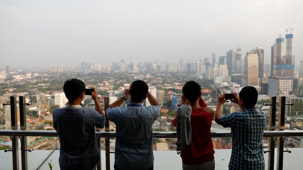 ilustrasi polusi Jakarta