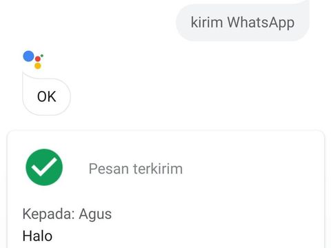Kirim Pesan WhatsApp Pakai Google Assistant