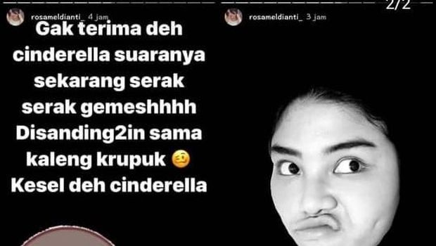 Insta Story Rosa Meldianti sindir Barbie Kumalasari