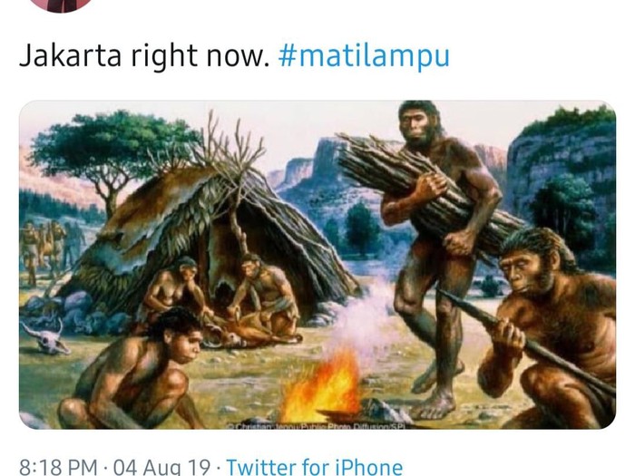 Meme mati lampu (Foto: Twitter)