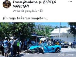 Viral! Super Car Ringsek Akibat Kecelakaan di Magetan