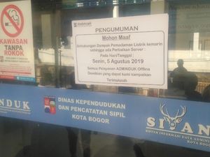 Efek Listrik Padam, Layanan Dukcapil Kota Bogor Offline Hari Ini