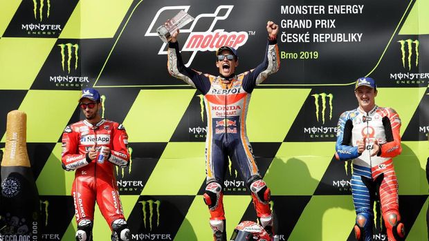 Marc Marquez terakhir mengalahkan Andrea Dovizioso di MotoGP Ceko.