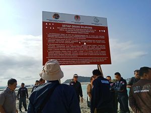 Tanpa Izin, Reklamasi Pantai di Pesawaran Lampung Disegel