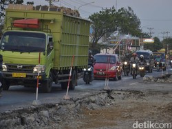 Sabar dan Hati-hati! Ada Perbaikan di Jalur Pantura Pemalang