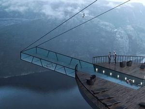 Foto: Rancangan Kolam Kaca di Tebing Ujung Dunia