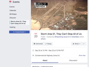 Sempat Dihapus Facebook, Undangan Serbu Area 51 Muncul Lagi Sempat Dihapus Facebook, Undangan Serbu Area 51 Muncul Lagi