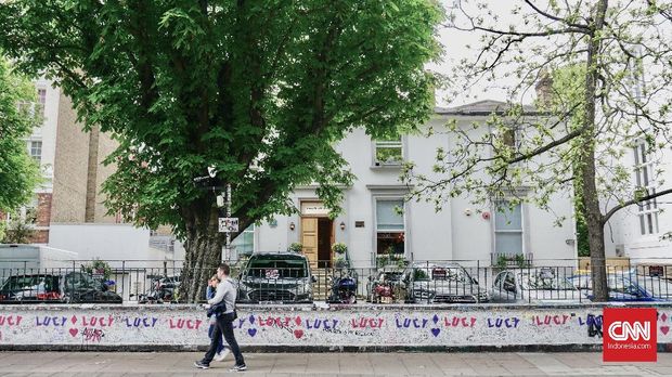 Suasana Abbed Road, di London, Inggris. (CNN Indonesia/Ardita Mustafa)