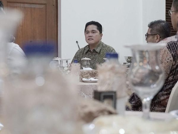 Hadiri Musda PRSSNI, Erick Thohir Semringah