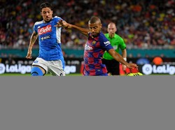 Empat menit berselang, Griezmann nyaris membobol gawang Napoli lagi. Kali ini, upayanya bisa digagalkan Meret. Jasen Vinlove-USA TODAY Sports via Reuters.