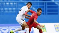 Serangan demi serangan terus dilakukan oleh para pemain timnas Indonesia. Dalam pertandingan ini, gol-gol timnas Indonesia dicetak oleh David Maulana, Mohammad Salman Alfarid, Beckham Putra, dan Sutan Zico. Yusran Uccang/Antara Foto.