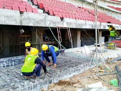 Secara keseluruhan kawasan Jatidiri sedang dalam renovasi dan pembangunan dengan total biaya Rp 1,1 triliun. Khusus untuk stadion sempat terjadi gagal lelang sehingga pengerjaan berhenti tahun 2017. Oleh sebab itu penyelesaian mundur.