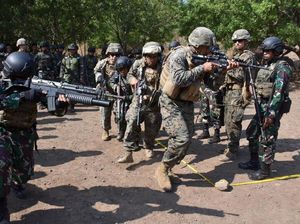 Marinir Indonesia dan Amerika Berbagi Ilmu Pertempuran Jarak Dekat