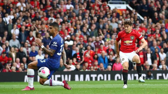 Daniel James menandai debut bersama MU dengan gol ke gawang Chelsea. (Foto: Julian Finney/Getty Images)