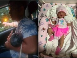 Dramatis! Seorang Wanita Melahirkan Bayinya di Dalam Taksi Online