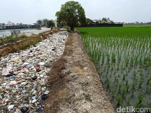 Aliran Kali di Tarumajaya Bekasi Belum Bebas Sampah